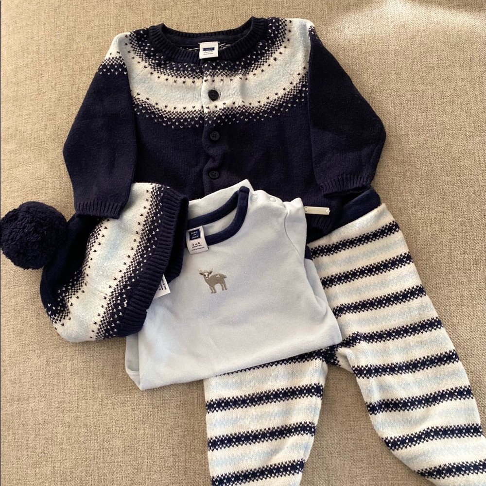 Janie and Jack matching sweater set. Worn twice.